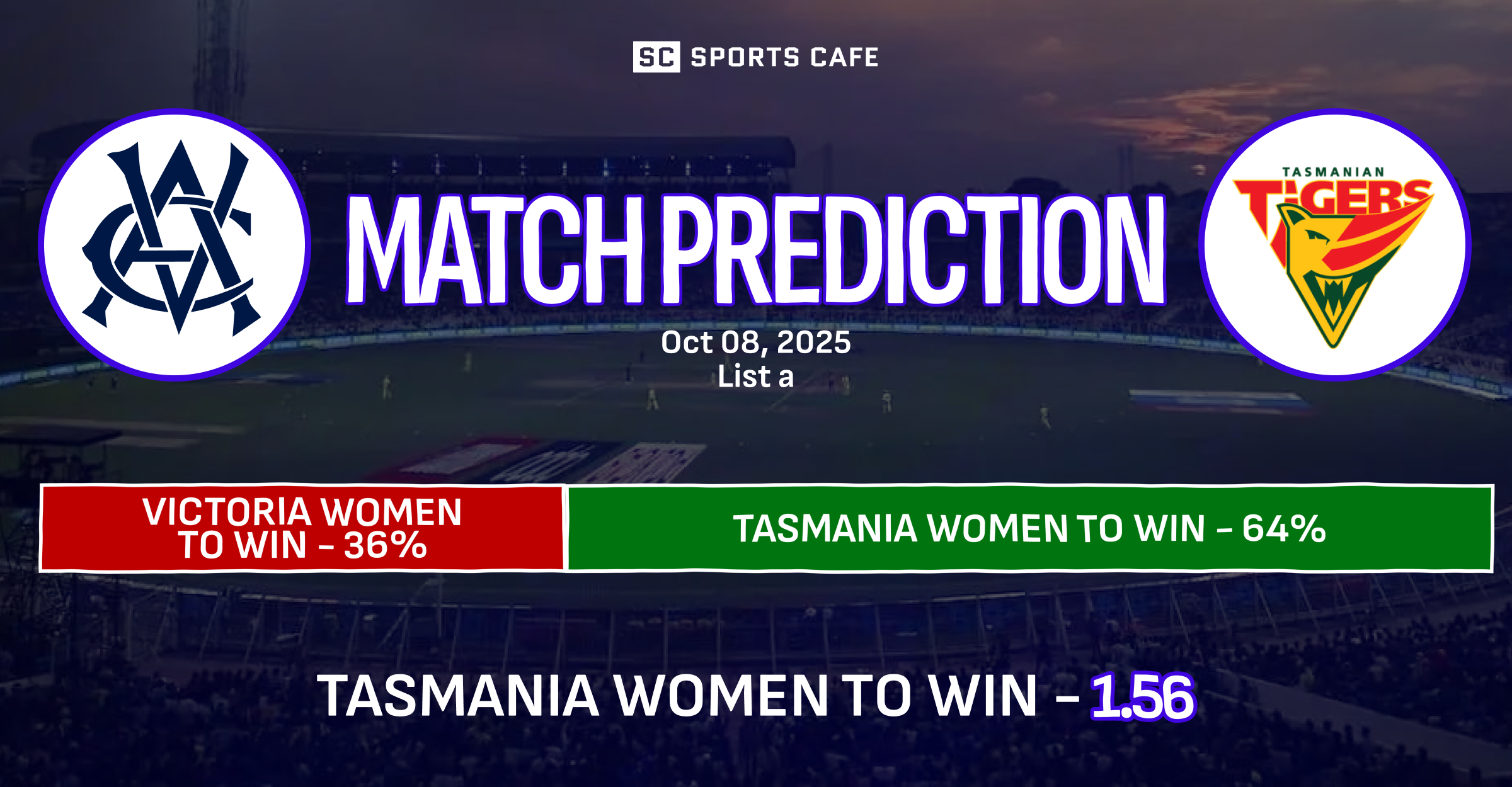 Victoria Women vs Tasmania Women